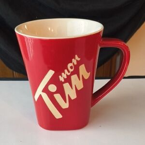 Vibrant Red Mon Tim - Tim Hortons Limited Edition  Ceramic Mug 2013